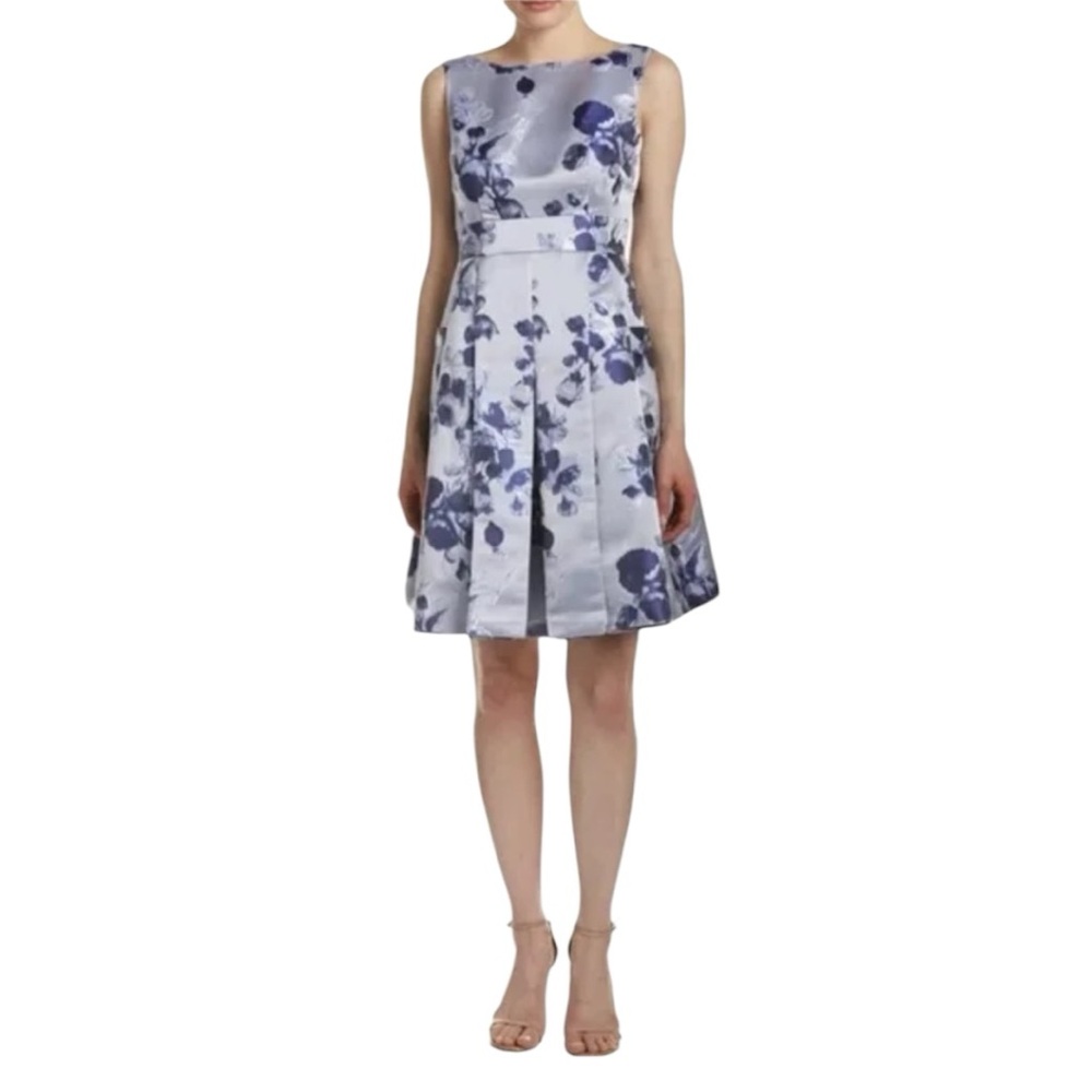 Eliza J Blue Floral Midi Dress - Picture 16 of 16